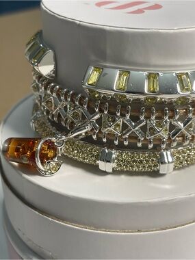 Bomb Party Summer Stacks 2026 ST72841 “Steeped In Sparkle” Silver/Yellow - Tea